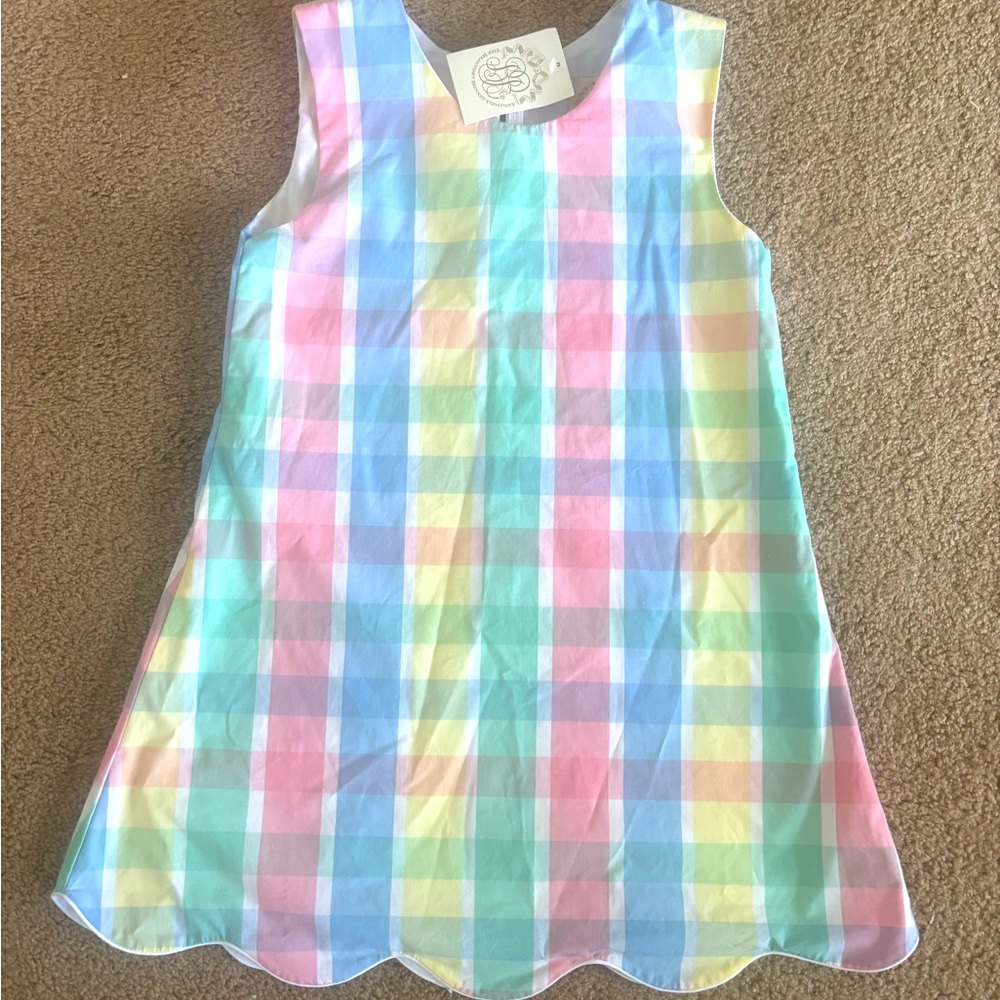 NWT TBBC Anne Charlotte Shift Dress - Piedmont Plaid with Worth Avenue White 7